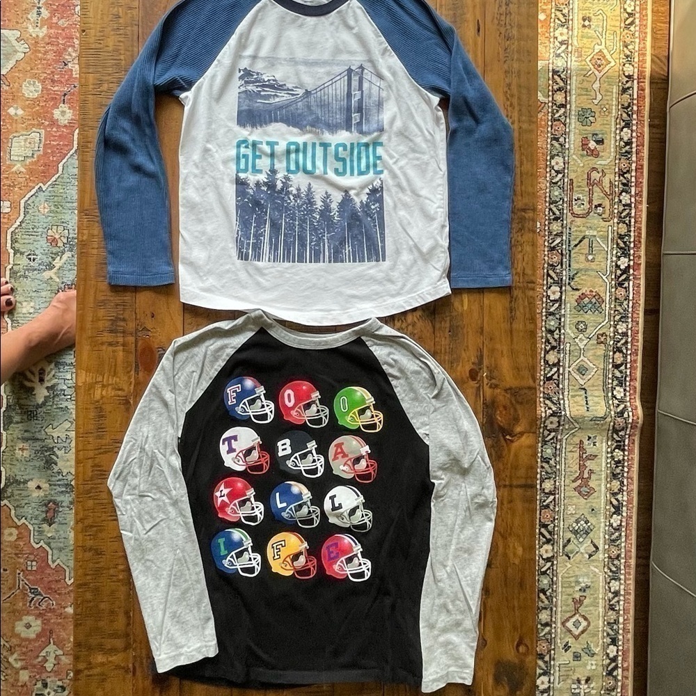 1 Gap & 1 Old Navy, boys long sleeve jersey shirts